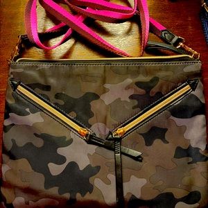 Stella & Dot Lady Boss cross body bag in black camo